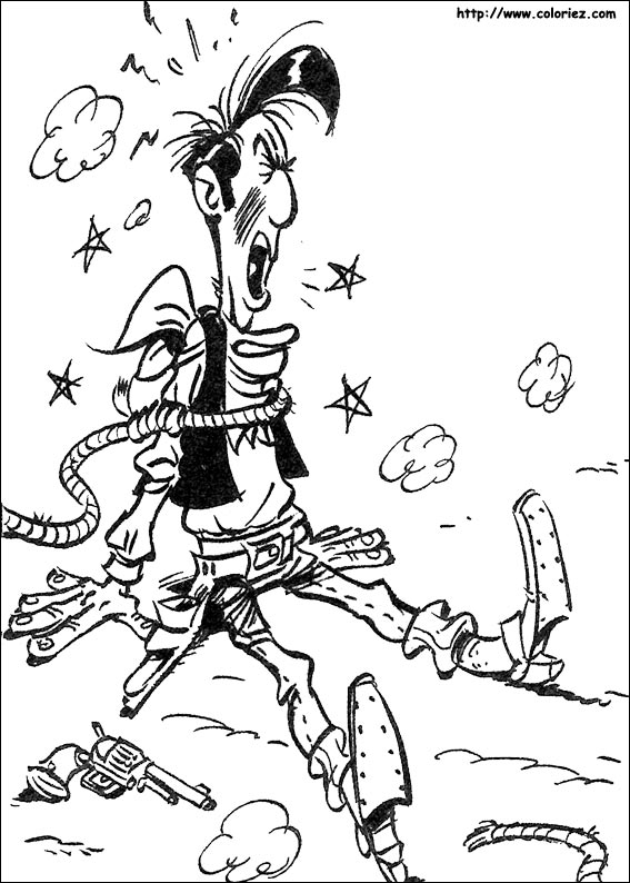 Lucky Luke coloring picture